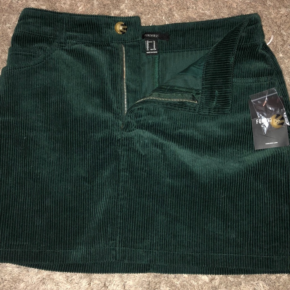 Forever 21 green mini skirt